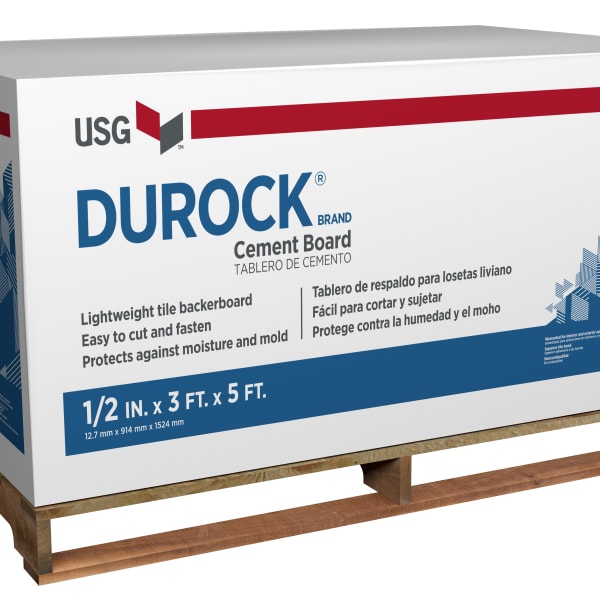 Durock 1/2" x 3' x 5' EdgeGuard Cement Board | LL Flooring