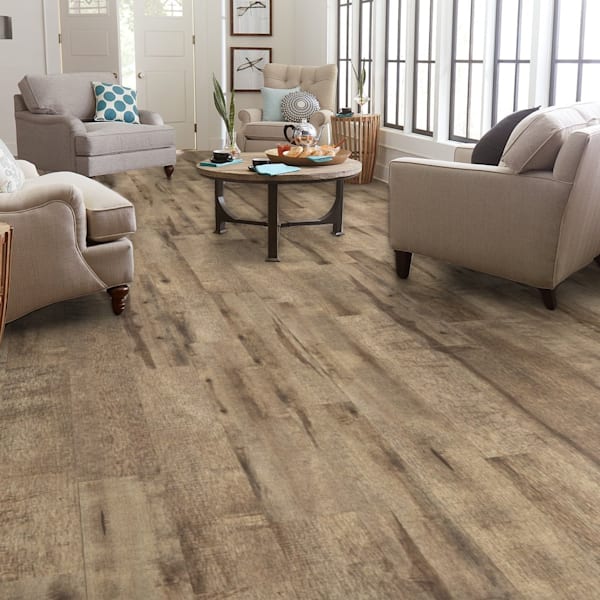 CoreLuxe Ultra 7mm w/pad Rattan Maple Rigid Vinyl Plank Flooring LL