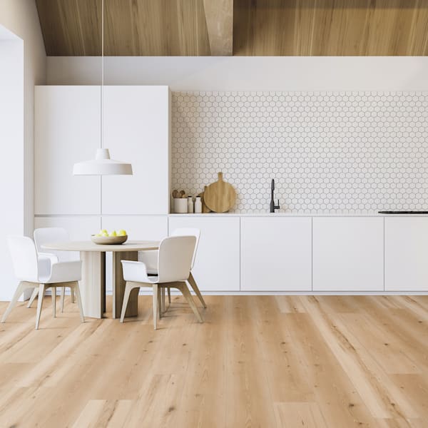 Dream Home 8mm Lake Constance Beech Laminate Flooring 7.6 in. Wide x 54